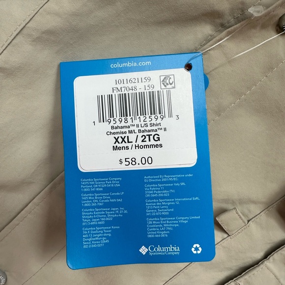 Columbia Bahama ii Long Sleeve Shirt Men’s XXL Omni-Shade PFG NWT! - Picture 10 of 10